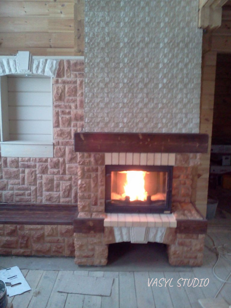 First firing of the indoor fireplace in Project Marina