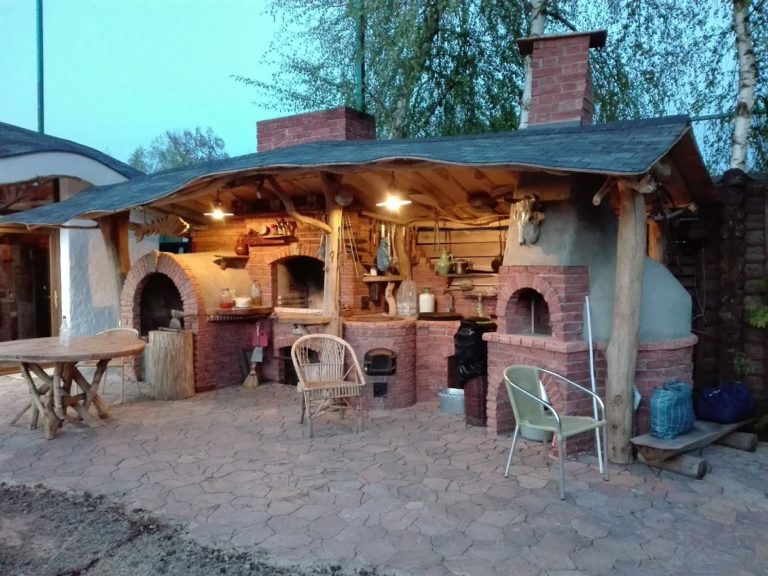 Khutorsky Estate fireplace complex completed without mosaic finishing