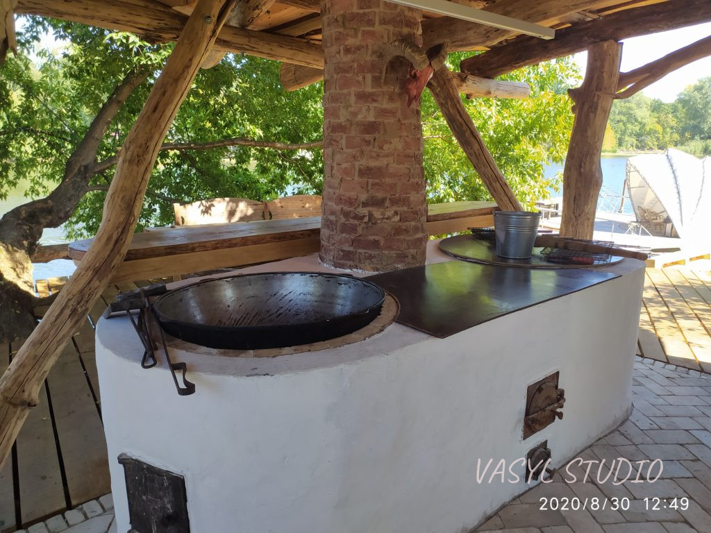 General view of the finished plov cauldron stove in the Plov Cauldron “Festival” project